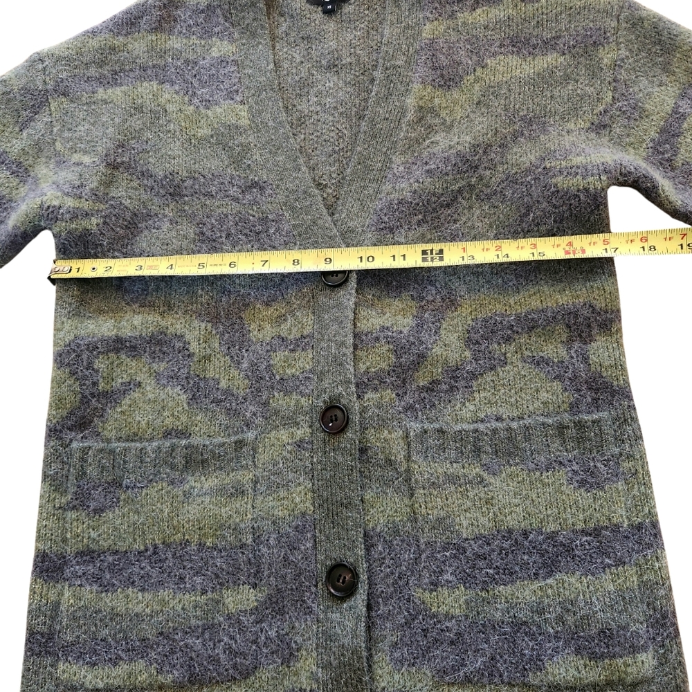 Rails Runi Green Gray Camouflage Button Cardigan … - image 6